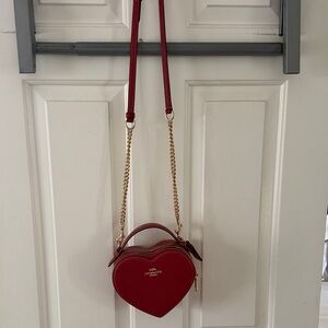 Coach Heart-Shaped Red Crossbody Bag